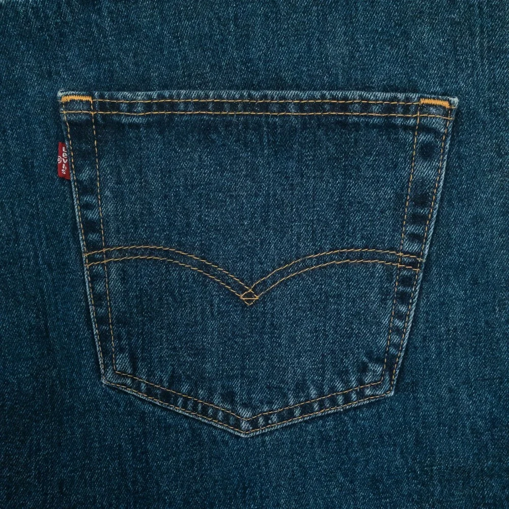 Levi's 505 Regular Fit Jeans Men 52x29 Dark Wash Big & Tall Straight Leg Cotton